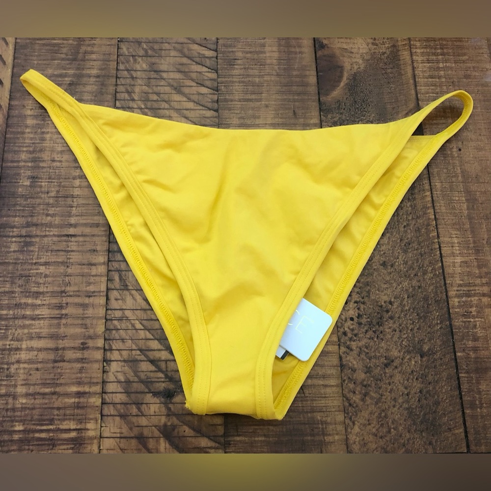 NWT L*Space Jay Bikini Bottom Bitsy Cut in Sunshine Gold - Size XL
